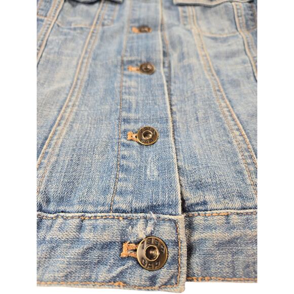 Gap 1969 | Light Blue, Lightly Distressed Jean Jacket | Size Medium - Picture 2 of 5